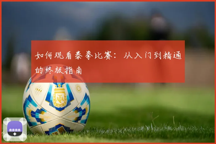 如何观看泰拳比赛：从入门到精通的终极指南